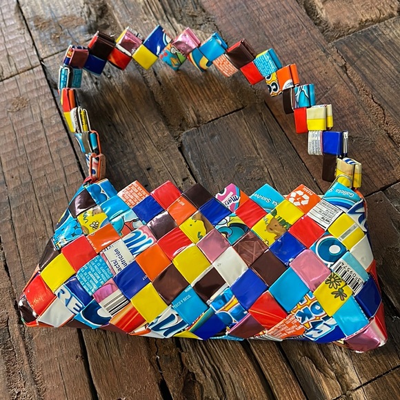 Handbags - Vintage Purse Made of Food/Candy Wrappers